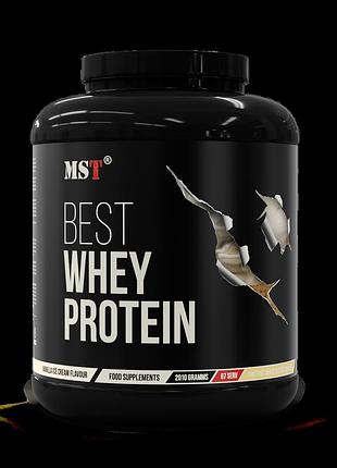 Сывороточный протеин + энзимы mst best whey protein + enzyme 2010 г (67 порций), cookies cream