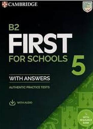 Книга для вивчення англійської мови. b2 first for schools 5 student's book with answers