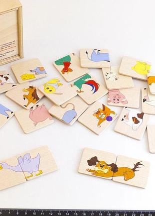 Деревянная игрушка половинки домашние животные тм розумний лис