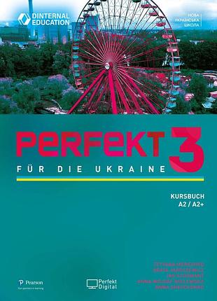 Книга для вивчення німецької мови. perfekt für die ukraine 3 kursbuch a2/a2+