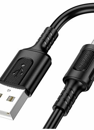 Кабель usb micro 2.4a 1м пвх черный borofone bx111 для зарядки и передачи данных