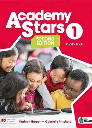 Книга для вивчення англійської мови. academy stars 2ed level 1 pupil's book with navio app