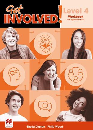 Книга для вивчення англійської мови. get involved for ukraine 4 workbook with digital workbook