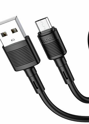 Кабель usb micro 1м 2.4а черный hoco x83 для зарядки и передачи данных
