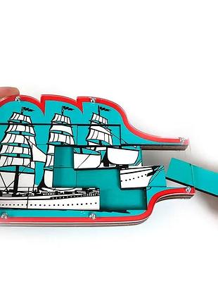 Головоломка деревянная корабль в бутылке ship in a bottle constantin puzzle