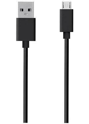 Кабель usb micro v2 male male 1м 2а черный пластик металл