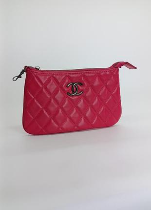 Кожаная сумочка клатч chanel с кодом