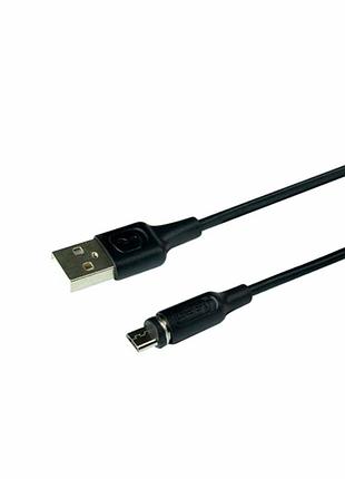 Кабель usb micro 1 м 2.4 а магнітний чорний borofone bx41 amiable