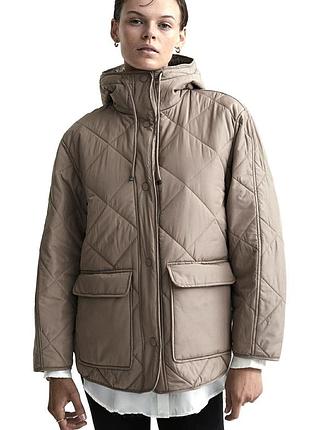 Стеганая демисезонная куртка  h&m свободный крой оверсайз /14489/