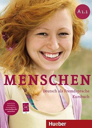 Книга для вивчення німецької мови. menschen a1.1: kursbuch mit ar-app