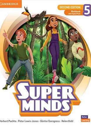 Англійська мова. super minds 2nd edition 5 workbook with digital pack