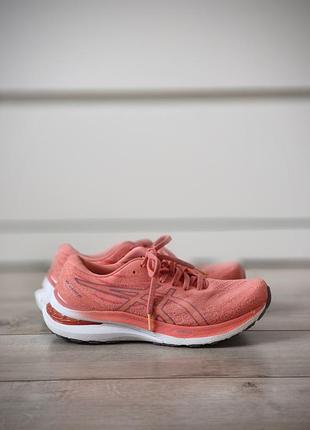 Кроссовки оранжевые беговые asics gel kayano