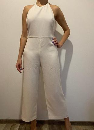 Белый комбинезон zara trafaluc.