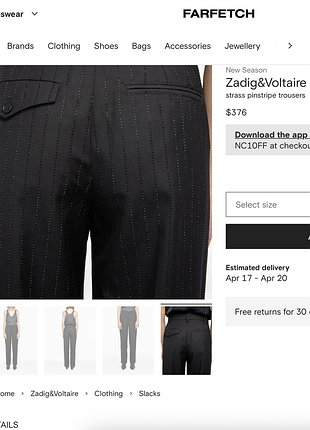 Французькі штани zadig & voltaire з лампасами, віскоза 10