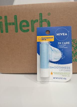 Nivea,засіб для розгладження губ, spf 15