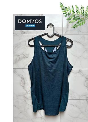 Красива зелена спортивна майка для тренувань domyos