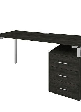 Офисный письменный стол loft details lp серый каркас, 18мм 135 см, морское дерево, 36
