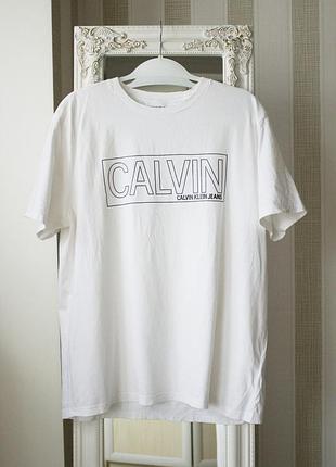 Мужская футболка calvin klein white оригинал new !