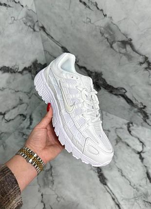 Женские кроссовки nike p6000 white унисекс белые кожа и сетка весна лето найкп 6000 36 - 45