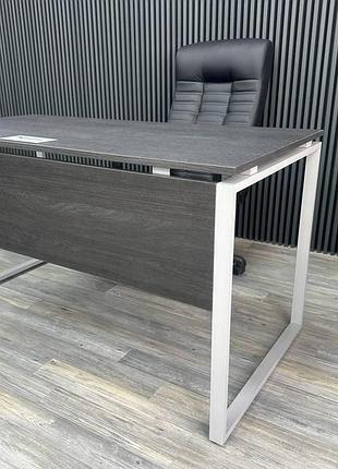 Офисный письменный стол loft details ks дуб крафт золотой, черный, 160 см, морское дерево, серый