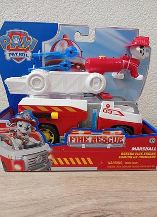 Ігровий набір paw patrol fire rescue: marshall rescue fire engine