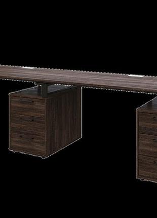 Офисный письменный стол loft details l135 double 270 см венге вінтаж, чорний, 18