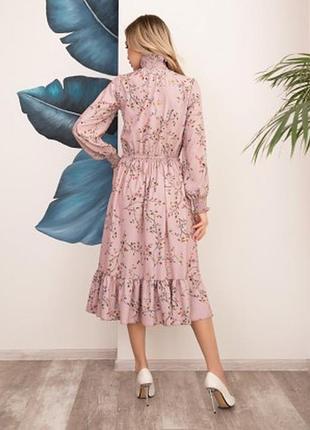 Романтична комфортна сукня міді з воланом💓🍮