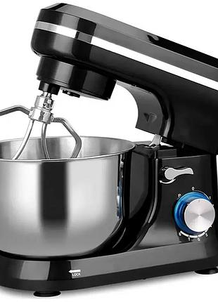 Стационарный миксер sokany sk-271 1200вт 5л черный для замеса теста и взбивания кремов 3 насадки