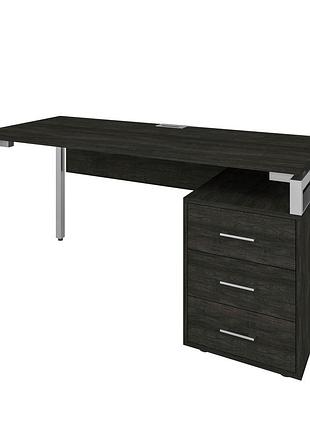 Офисный письменный стол loft details lp серый каркас, с царгой, с царгой, 18мм 135 см, морское дерево, 36