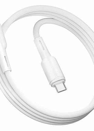 Кабель usb ridea rc-co10 type-c to type-c 60w 1м белый для зарядки и передачи данных