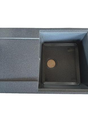 Мойка гранитная stella new 78х50 графит ( а0056328 )