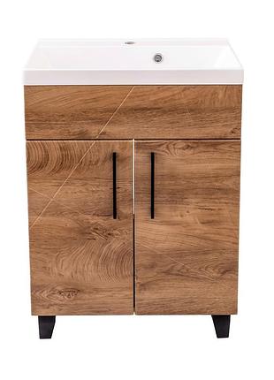 Тумба велла под умывальник idea 60 д2 (wood) ( а0053751 )