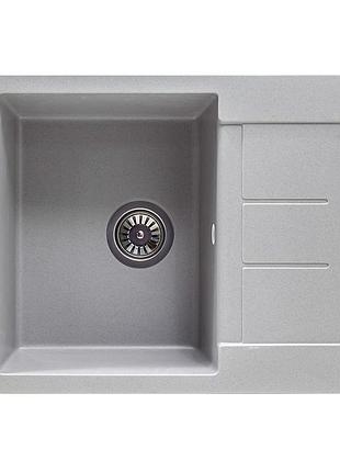 Мойка гранитная rimma 62х50 серый с серебром ( а0050363 )