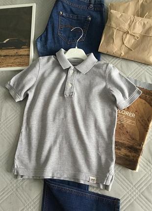 Базовая хлопковая футболка поло gap на мальчика 4-5 лет