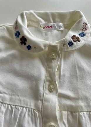 Святкова сорочка на дівчинку , від prenatal колір  шампань( не білий  і не жовтий)
