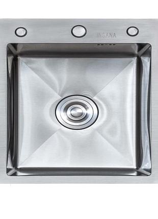 Кухонная мойка leif ib 5050 из нержавеющей стали 50*50*22 satin ( а0059856 )