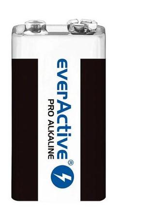 Батарейка лужна everactive pro 6lr61/6lf22 крона шринк 1 шт.