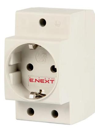 Розетка с заземляющим контактом din e.next s004002 e.socket.pro.din.tms