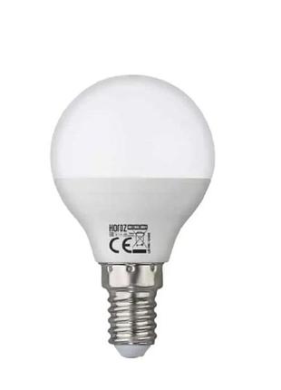 Светодиодная лампа-шар horoz electric smd 8w 6400k е14 800 lm 175-250v (001-005-0008-010)