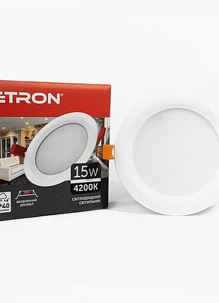 Світлодіодний світильник etron decor 1-edp-628 15w 4200k ір40 круг