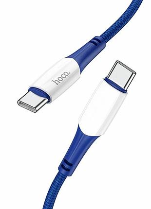 Кабель usb type c 60 вт 1 м 3 а hoco x70 ferry синій для заряджання та передавання даних