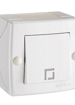Выключатель одноклавишный mono electric octans ip20 белый (104-010101-100)