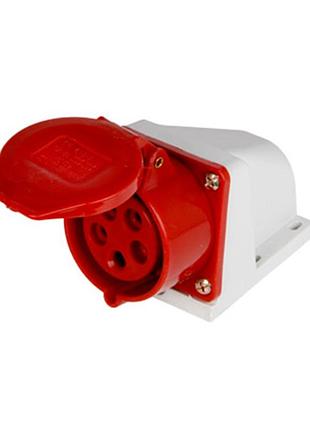 Розетка силовая с заземлением e.next (e.socket.pro.5.32) 3p+n+pe (125) красный p012008
