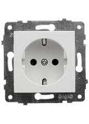 Механизм розетки ovivo grano 600-000301-217 с заземлением белый
