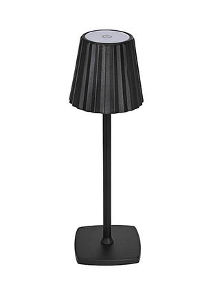 Настольная лампа аккумуляторная led 3w 3cct 80 lm 100-240v ас/5vdc type-c черная (050-001-0001-020)