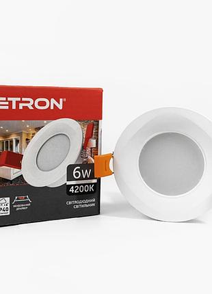 Світлодіодний світильник etron decor 1-edp-622 6w 4200k ір40 круг