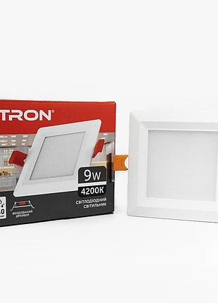 Світлодіодний світильник etron decor 1-edp-675 9w 4200k ір40 квадрат