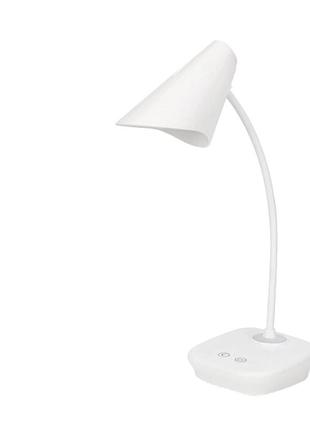 Лампа настільна quantum ascona led tl1030 з акумулятом 18650 3вт 3w 200lm 8000-9000к usb white