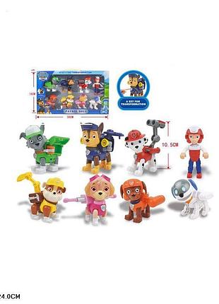 Игровой набор paw patrol арт. 9950 (36шт/2) 8 героев в наборе, короб. 38*7*24см