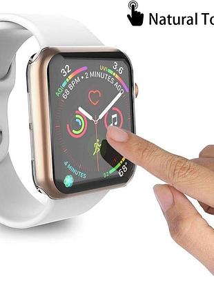 Чехол защитный julk для apple watch 40mm стекло tpu ультратонкий 2 шт прозрачный